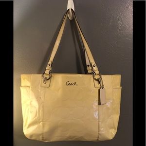 Coach Patent Monogram Leather Tote Bag